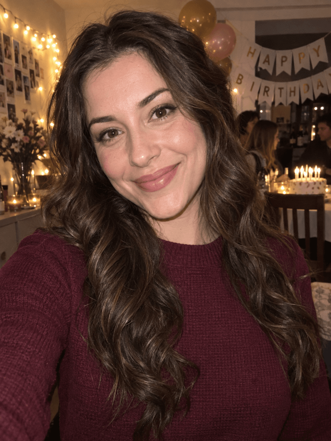 Example uploaded party photo of Mara